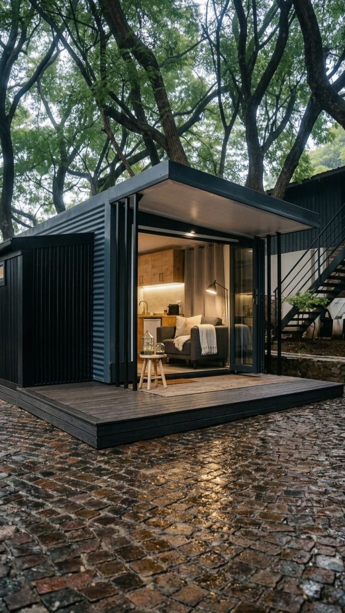 Modular unit with timber deck