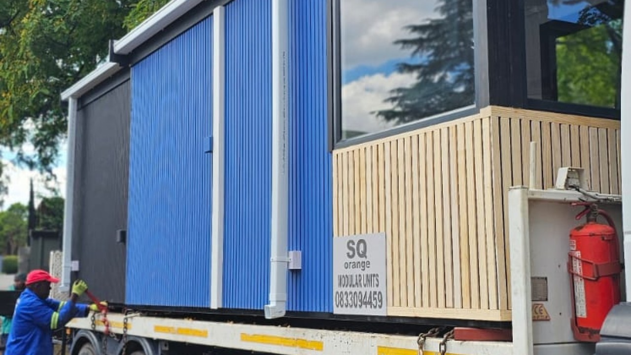 Sq Orange unit loaded for delivery